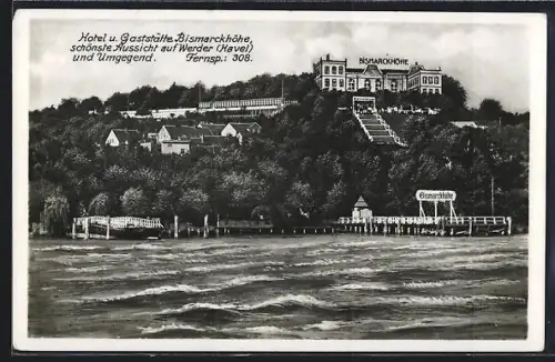 AK Werder /Havel, Hotel und Gaststätte Bismarckhöhe