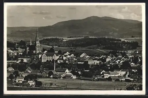 AK Zwiesel / Bayern, Ortsansicht mit dem Rachel