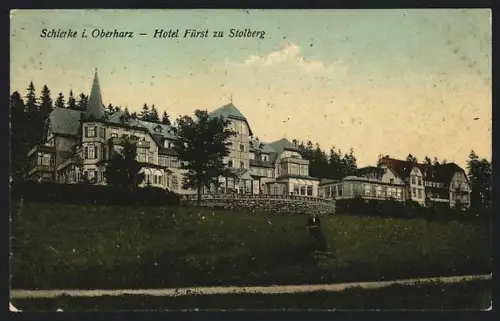 AK Schierke i. Oberharz, Hotel Fürst zu Stolberg