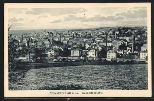 AK Crimmitschau i. Sa., Blick auf den Ort