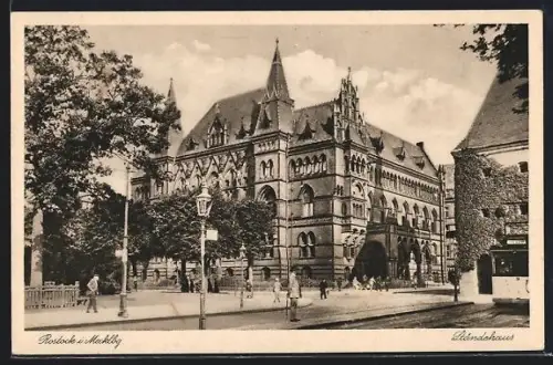 AK Rostock i. Mecklb., Partie am Ständehaus