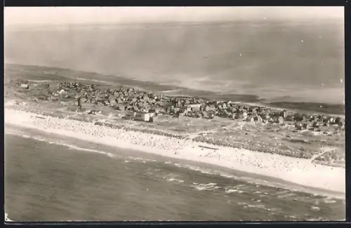 AK Juist, Luftaufnahme des Strandes