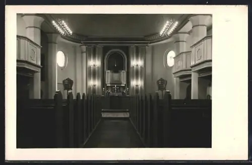 AK Halbe /Königs Wusterhausen, Dankes-Kirche, Innenansicht