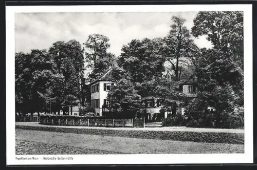 AK Frankfurt-Oberrad, Gasthof Historische Gerbermühle, Inh. M. Metzger