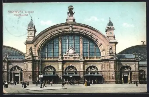 AK Frankfurt a. Main, Partie am Hauptbahnhof
