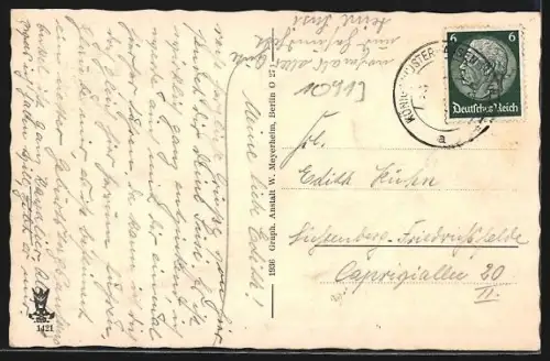 AK Neue Mühle b. Königs Wusterhausen, Promenade an der Stabe