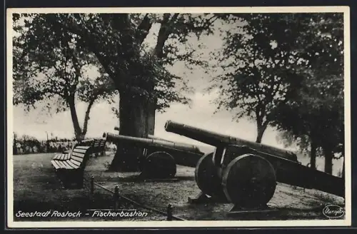 AK Rostock, Fischerbastion, Kanonen