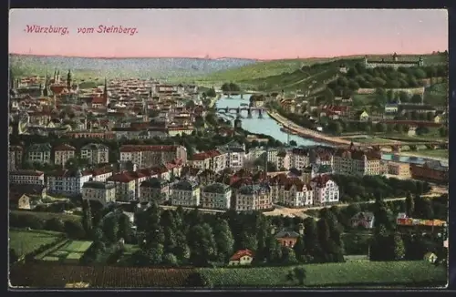 AK Würzburg, Blick vom Steinberg