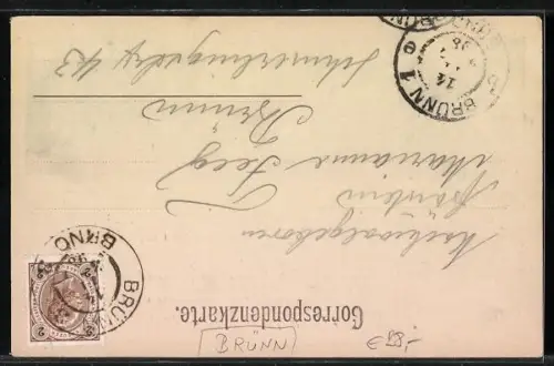 AK Brünn / Brno, Schreibwald-Restaurant, Gaben-Tempel