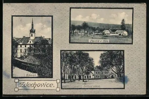 AK Zdechovice, Stred obce, Zamek, Partie v lese