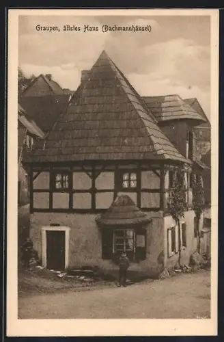 AK Graupen, Ältestes Haus Bachmannhäusel