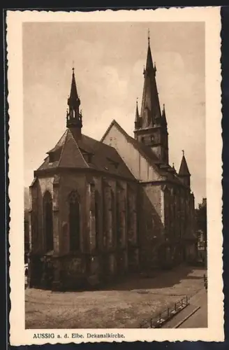 AK Aussig a. d. Elbe, Dekanalkirche