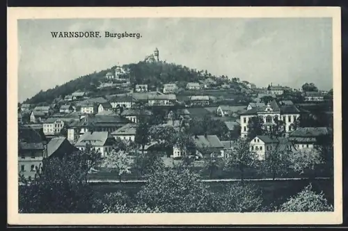 AK Warnsdorf / Varnsdorf, Totale mit Burgsberg