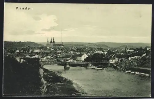 AK Kaaden, Panorama mit Kirche