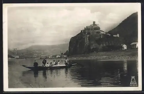 AK Aussig a. d. Elbe, Burg Schreckenstein