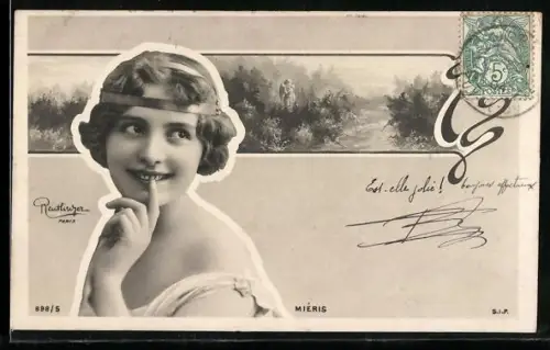 Foto-AK Atelier Reutlinger, Paris 898/5: Junge Frau mit Haarreif