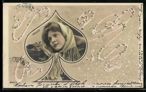 Foto-AK Atelier Reutlinger, Paris 860/6: Portrait junge Frau mit Schal