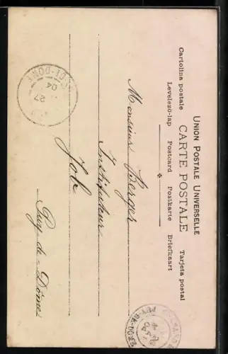 Foto-AK Atelier Reutlinger, Paris: Schauspielerin E. D`Alencon mit Schleier in Umrahmung mit Blumen und Landschaft