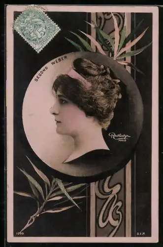 Foto-AK Atelier Reutlinger, Paris: Segond Weber im Portrait