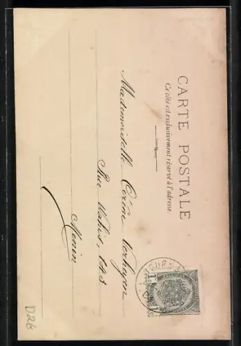 Foto-AK Atelier Reutlinger, Paris: Seitenportrait einer jungen Frau, Streichinstrument und Xylophon