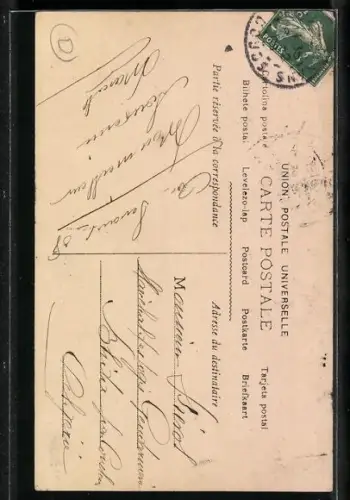 Foto-AK Atelier Reutlinger, Paris 1516: Junge Frau in langem Kleid mit Hut