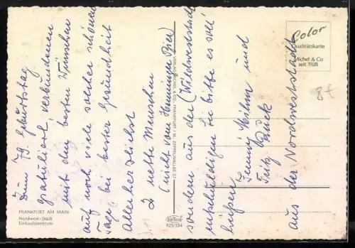 AK Frankfurt am Main, Nordwest-Stadt, Einkaufszentrum mit Wohnblöcken