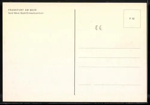 AK Frankfurt am Main, Nord-West-Stadt, Einkaufszentrum mit Geschäften