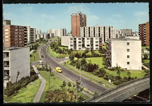 AK Frankfurt am Main, Nordweststadt, Wohnsiedlung und Hochhäuser