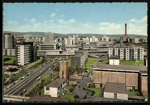 AK Frankfurt am Main, Nordwest-Stadt, Blick auf das Einkaufszentrum