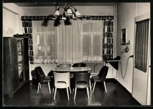 AK Hallbach /Erzgeb., Ferienheim des VEB Galvanotechnik Leipzig, Speiseraum