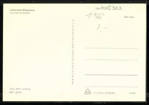 AK Wittenberg / Elbe, Strassenpartie am Paul-Gerhardt-Stift