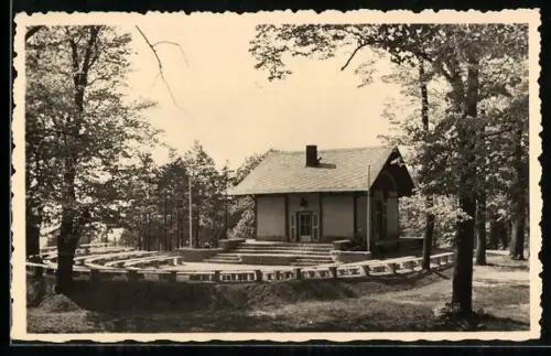 AK Niederau /Dresden, Gellerthaus mit Freilichtbühne