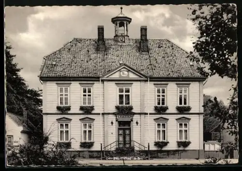 AK Soltau, Rathaus, Frontalansicht