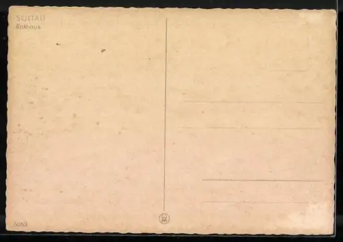 AK Soltau, Rathaus, Frontalansicht