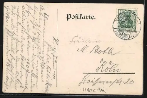 Künstler-AK Hagenau, Hagenauer Sand, Soldaten mit Kanone und Bajonetten versinken im Sand