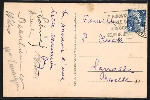 AK Le Hohwald /Vosges, Hotel-Restaurant de la Poste A. Schaaf, fils