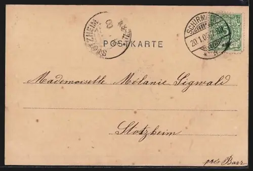 AK Wackenbach /Vogesen, Donon-Tempel, Totalansicht mit Gebirge aus der Vogelschau