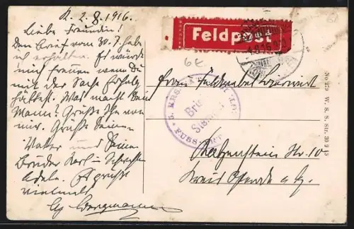 AK Königshofen i. Els., Partie an der Evangel. Kirche