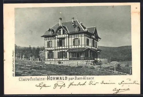 AK Hohwald /Barr-Alsace, Villa Clairefontaine