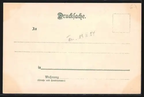 Lithographie Strassburg, Schiffleutstaden, Kammerzellsches Haus, Reklame Dr. Kopps Guayacol-Kalk-Syrup gegen Tuberkulose