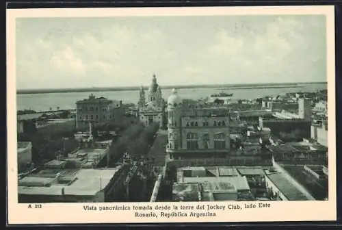 AK Rosario, Vista panorámica tomada desde la torre del Jockey Club, lado Este