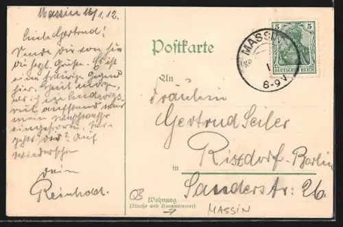 AK Massin, Massiner Wald, Unterer Teich, Arche mit Schleuse