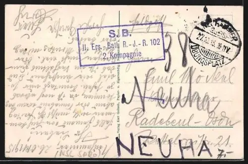 AK Neuhammer am Queis, Truppenübungsplatz mit Turm und Baracken