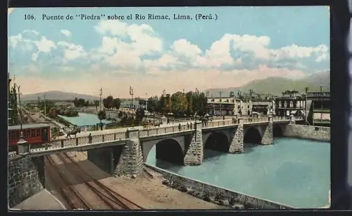 AK Lima, Puente de Piedra sobre el Rio Rimac