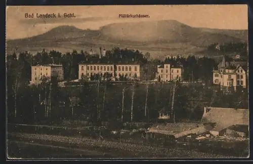 AK Bad Landeck i. Schl., Militärkurhäuser