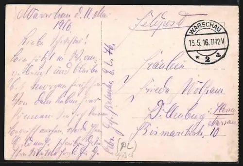 AK Warszawa, Pomnik Mickiewicza