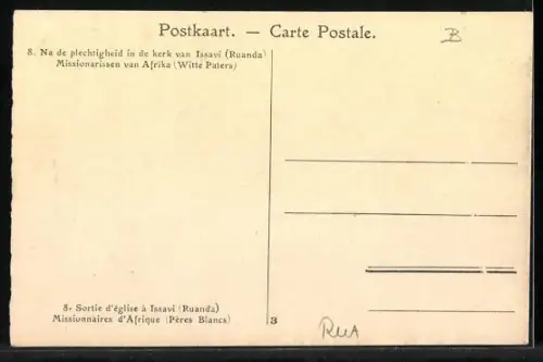 AK Issavi, Sortie d`eglise, Missionaires d`Afrique, Pères Blancs