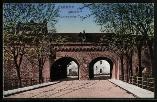 AK Cüstrin, Altstadt, Zorndorfer Tor