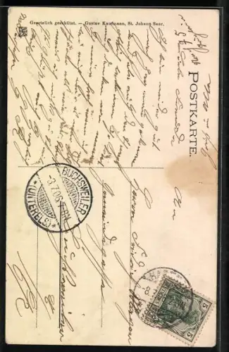 AK Betrunkener sitzt im Wirtshaus, Saufst schdirbst d`, saufst net schdirbst d` aa, also saufst d`, Trinkerhumor