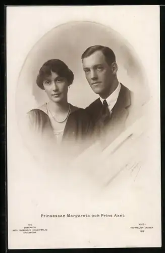 AK Portrait von Prinzessin Margareta und Prinz Axel von Dänemark